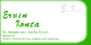 ervin konta business card